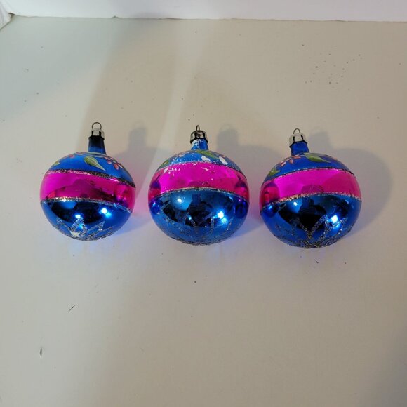 Vintage Shiny Brite Mercury Glass Atomic Flower MCM Christmas Ornament - Picture 3 of 7